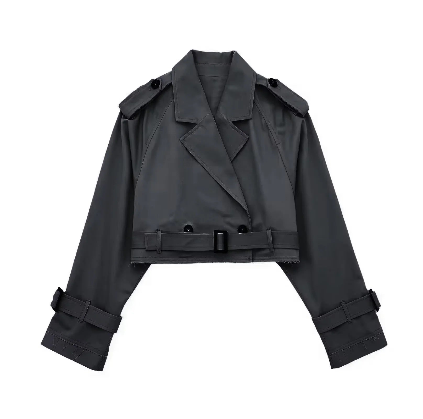 Maison Cropped Trench Jacket