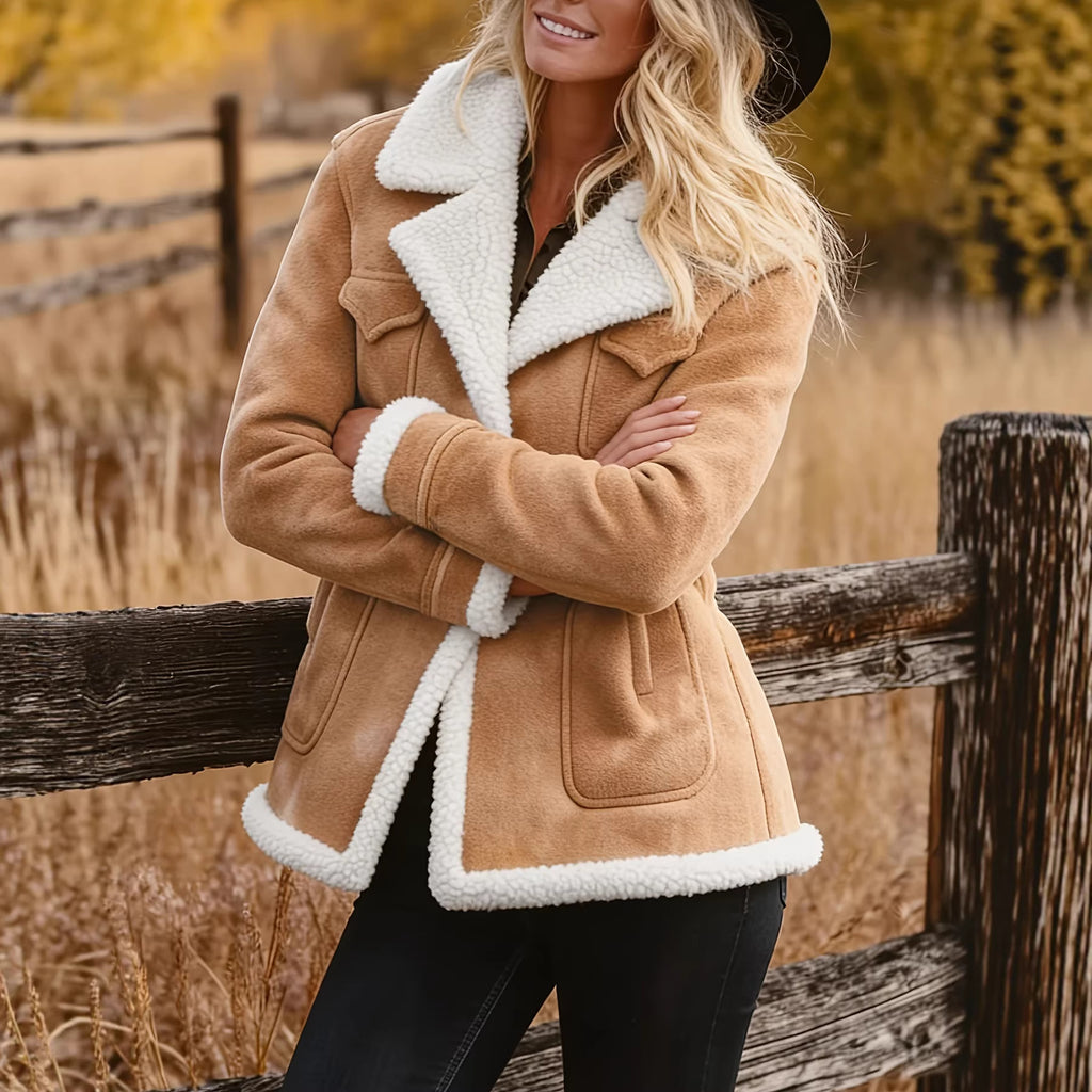Auren Retro Lapel Fur Coat