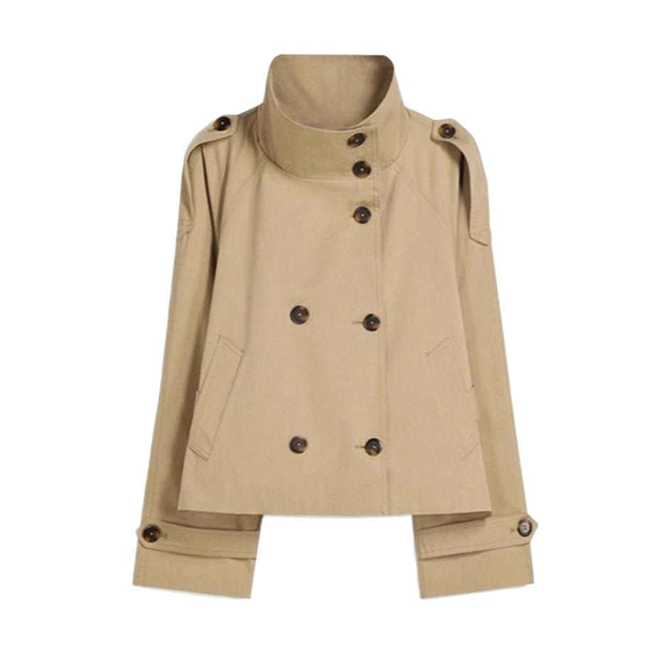 Auren Lace-Up Cinched Trench Coat