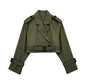 Maison Cropped Trench Jacket