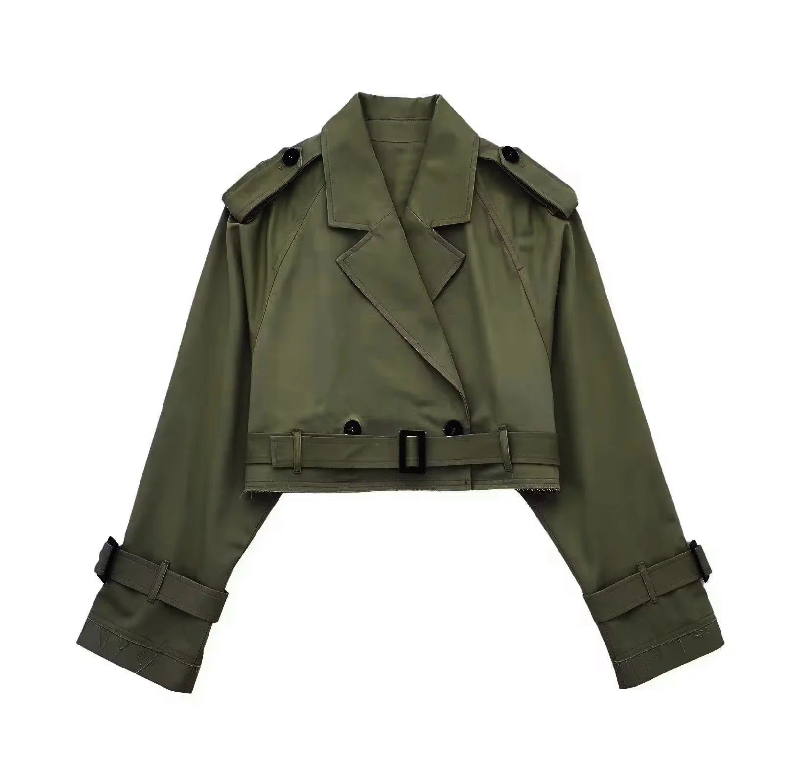 Maison Cropped Trench Jacket