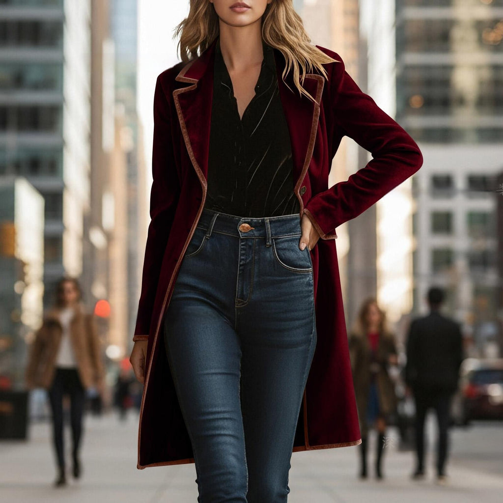 Auren Velvet Statement Coat