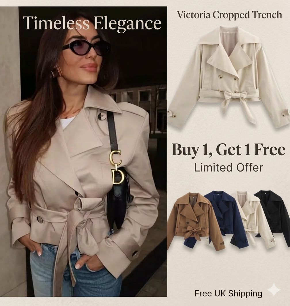 Victoria Cropped Trench – Buy 1 Get 1 Free