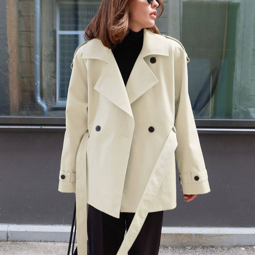 Auren Lapel Belted Trench Coat