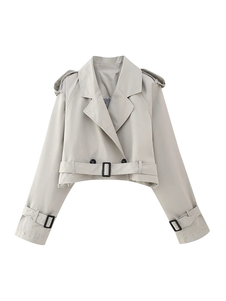 Maison Cropped Trench Jacket
