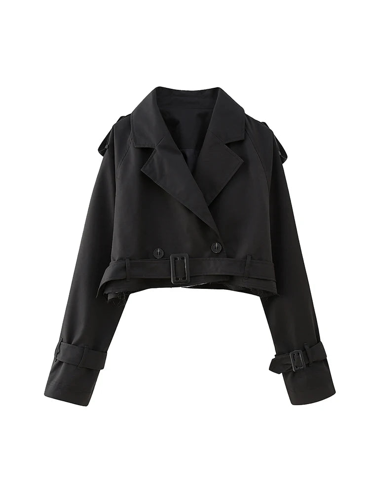 Maison Cropped Trench Jacket