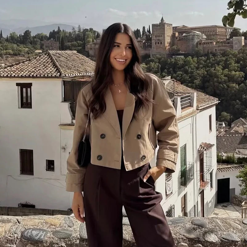 Victoria Cropped Trench