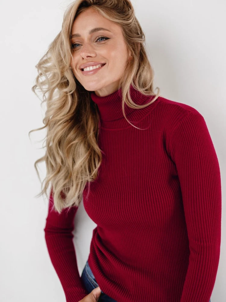 Elite Turtleneck Knit Sweater