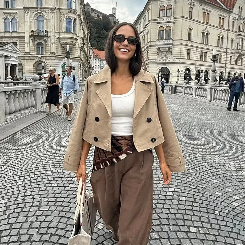 Victoria Cropped Trench
