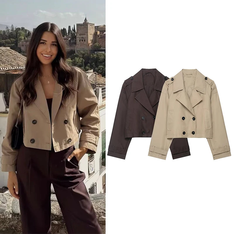 Victoria Cropped Trench