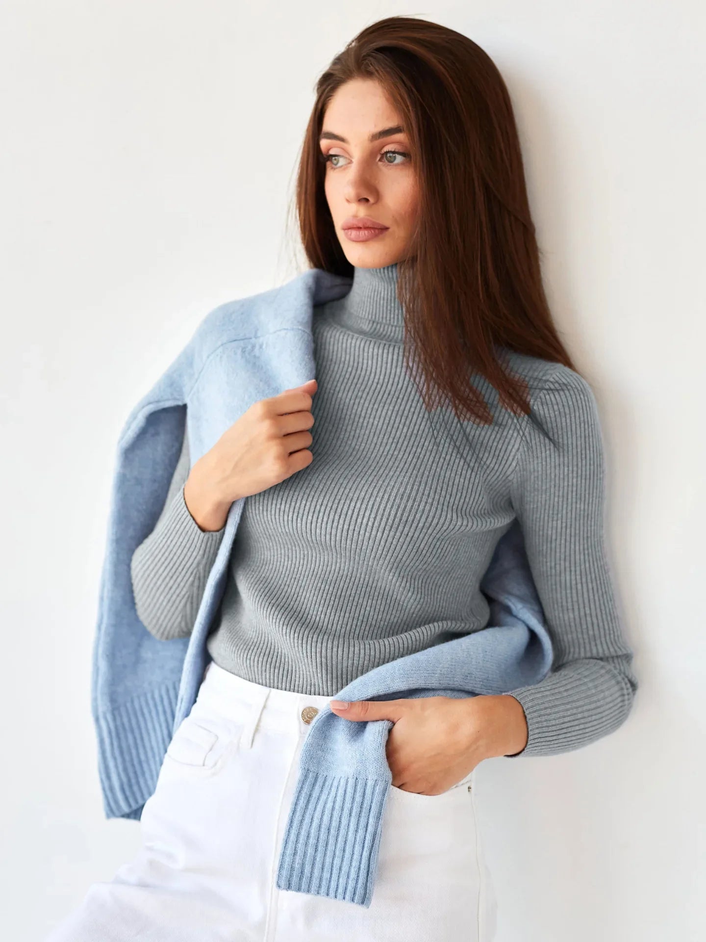 Elite Turtleneck Knit Sweater