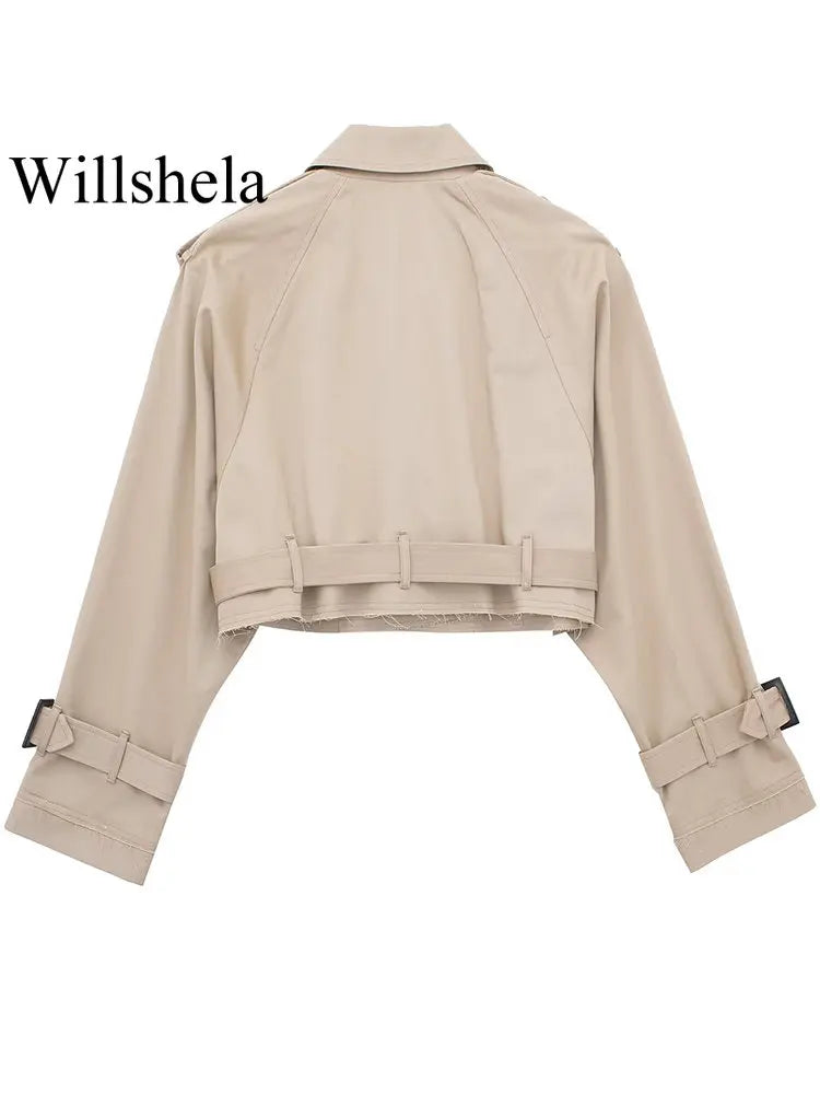 Maison Cropped Trench Jacket