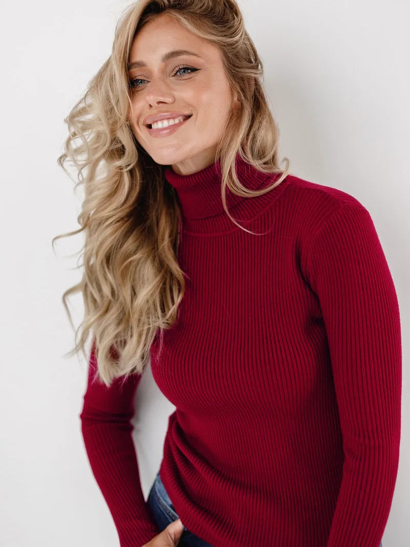 Elite Turtleneck Knit Sweater