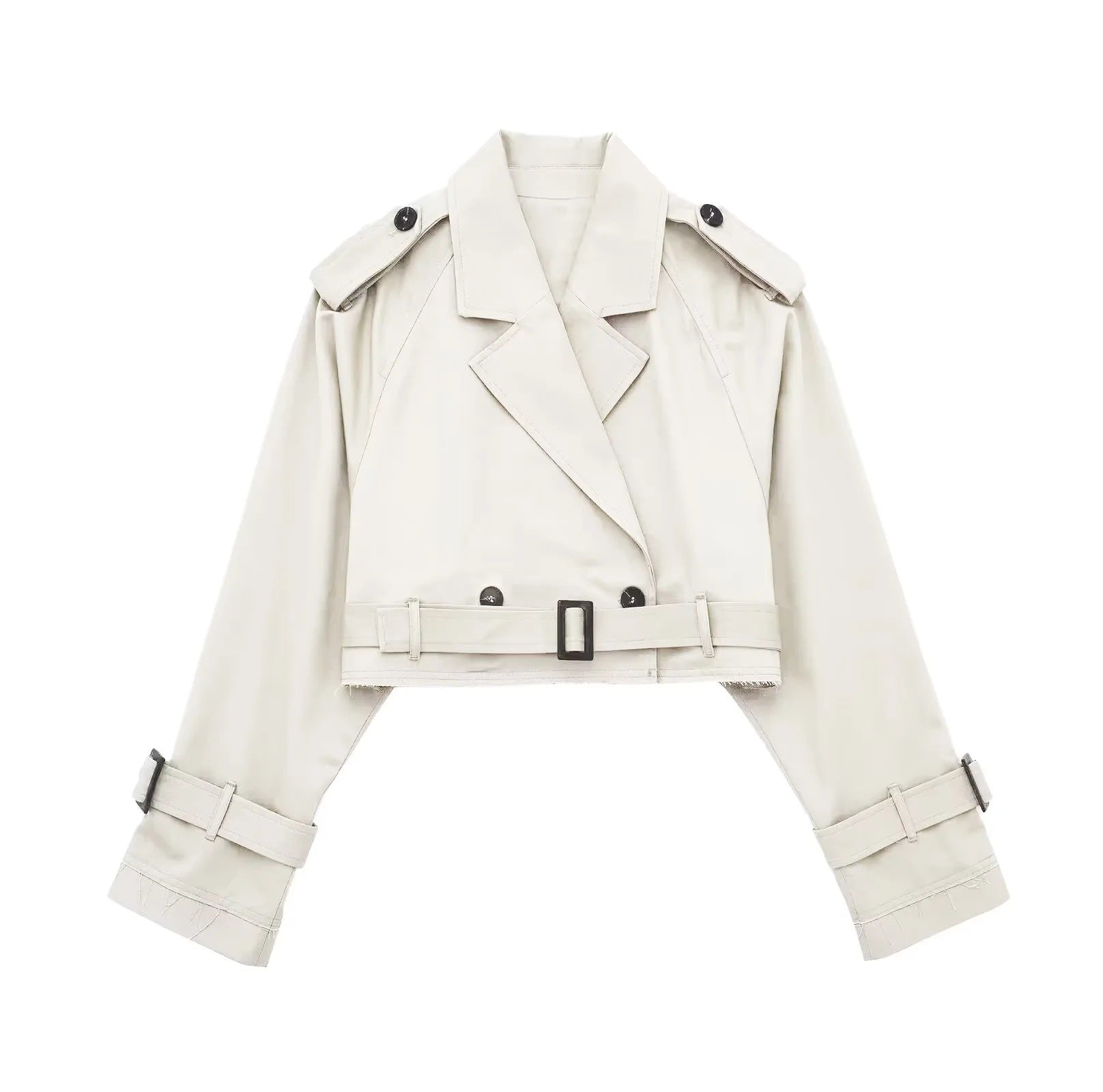 Maison Cropped Trench Jacket