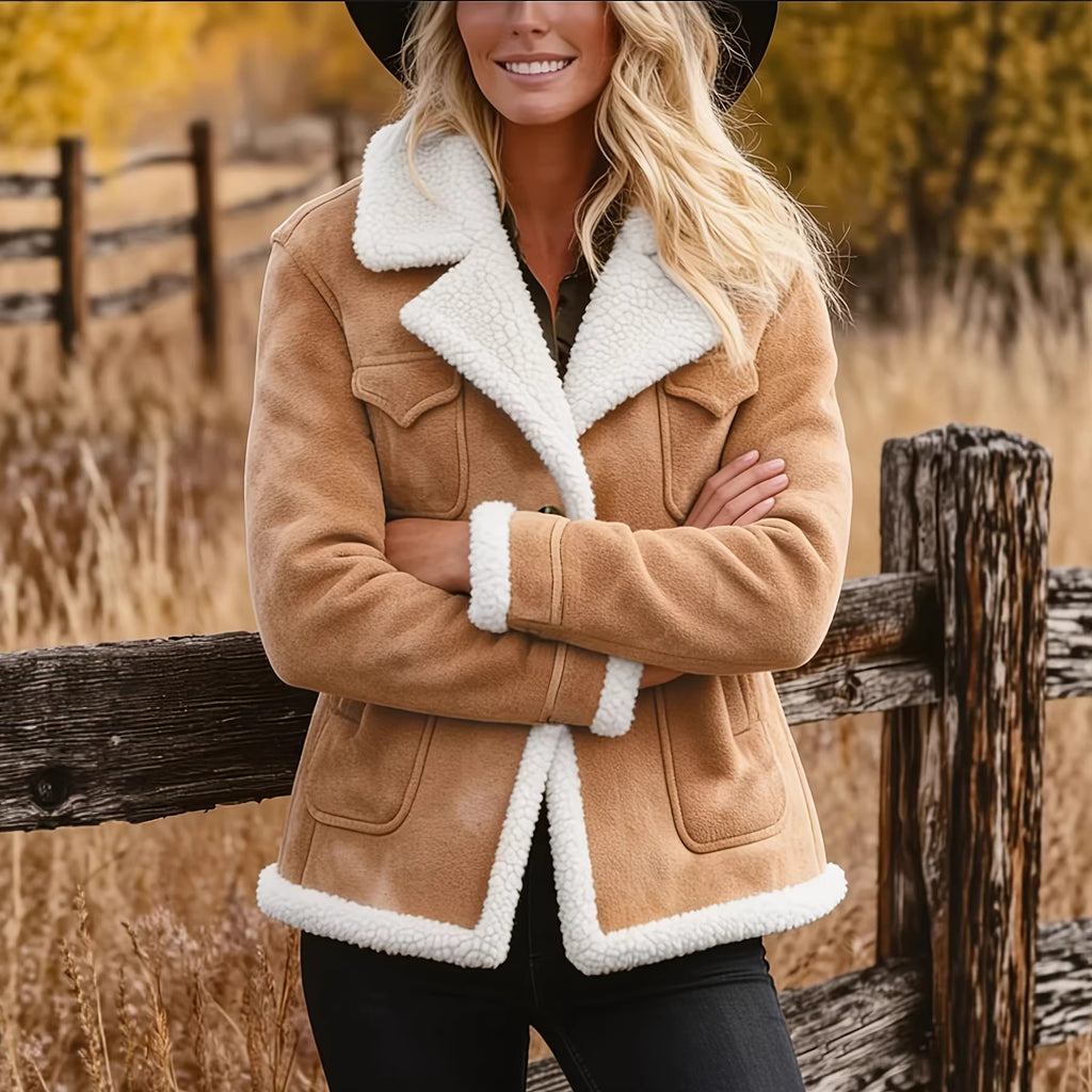 Auren Retro Lapel Fur Coat