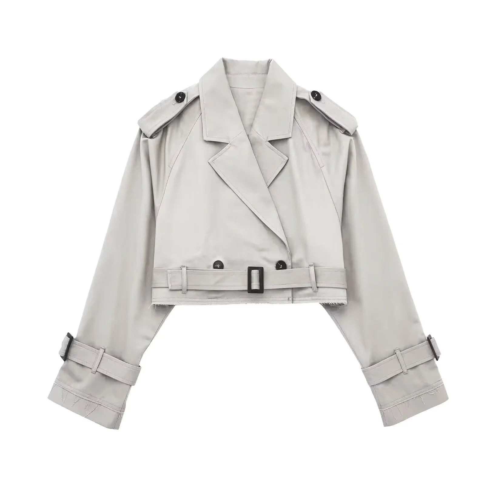 Maison Cropped Trench Jacket