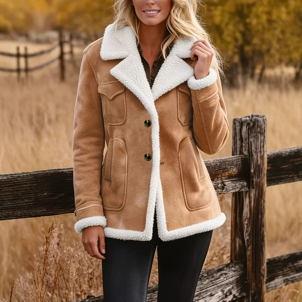 Auren Retro Lapel Fur Coat